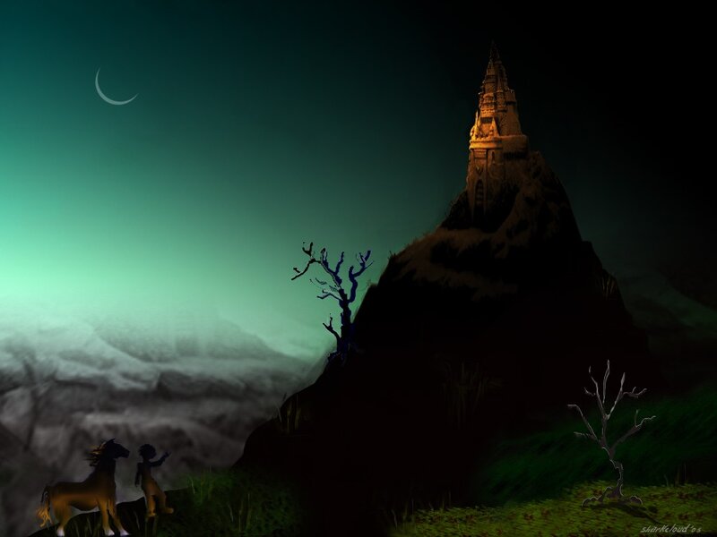 Castle on a dark hill