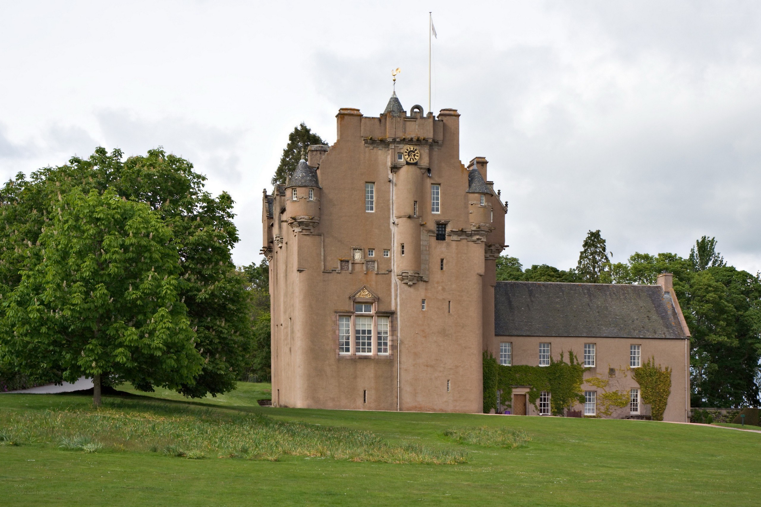 Castle on a grassy hill
