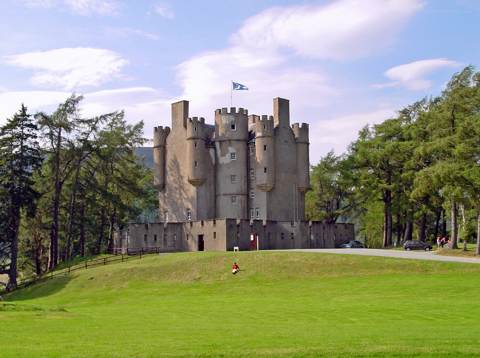Castle on a grassy hill