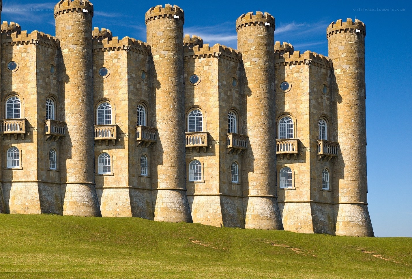 Castle on a grassy hill