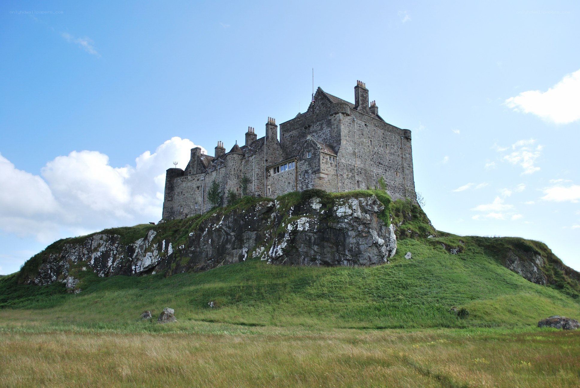 Castle on a grassy hill