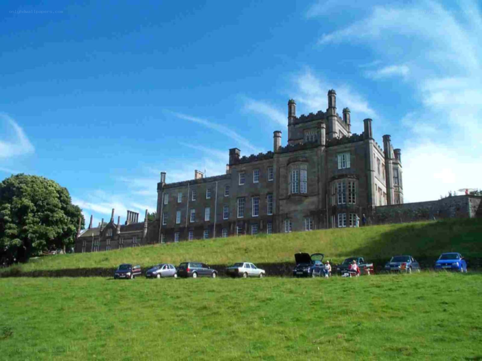 Castle on a grassy hill