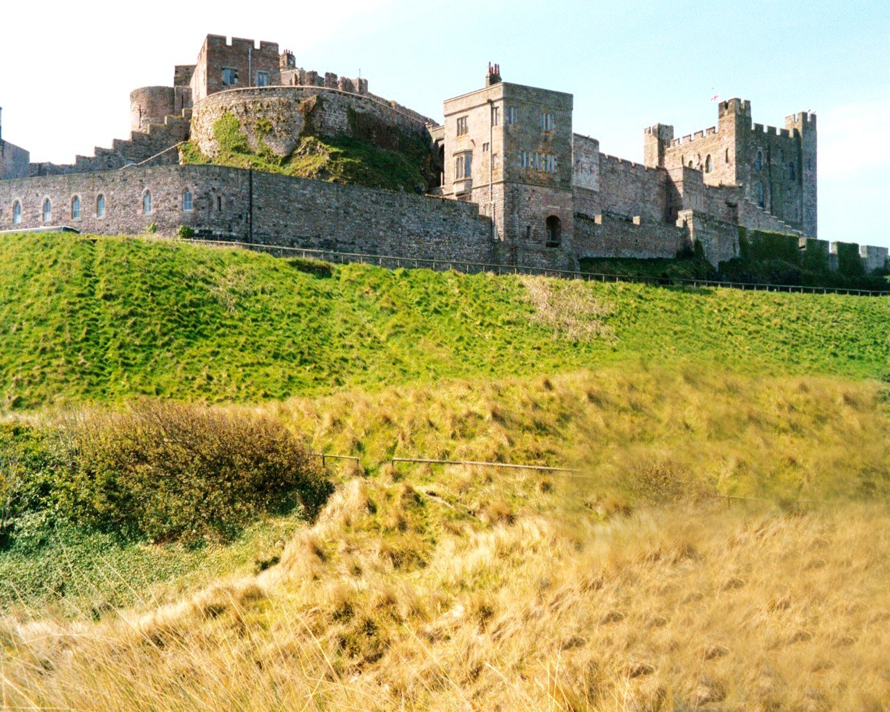 Castle on a grassy hill