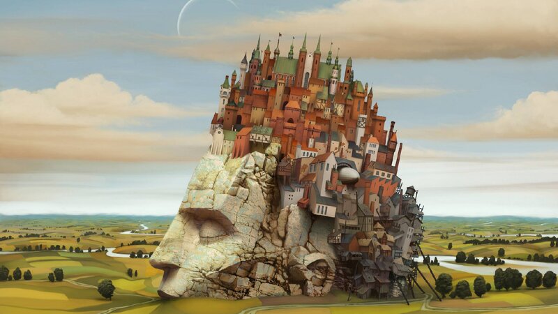 Castle on a Head-shaped Rock — Green