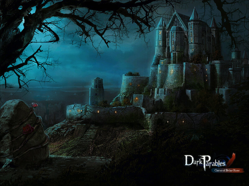 Castle on a Hill at Night — Blue