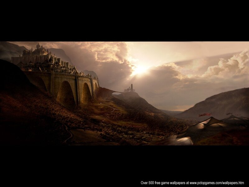 castle on a hill at sunset