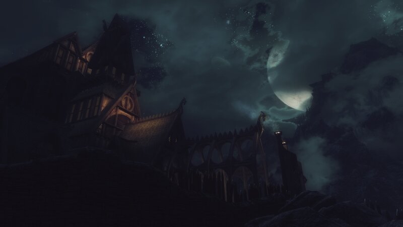 Castle on a Hill — Black, Dark, Mysterious