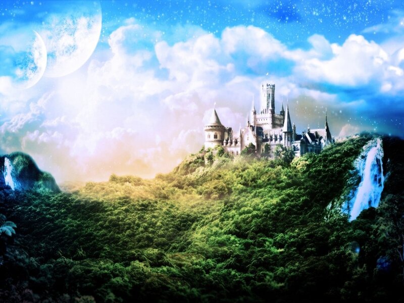 Castle on a Hill — Blue, Fantasy