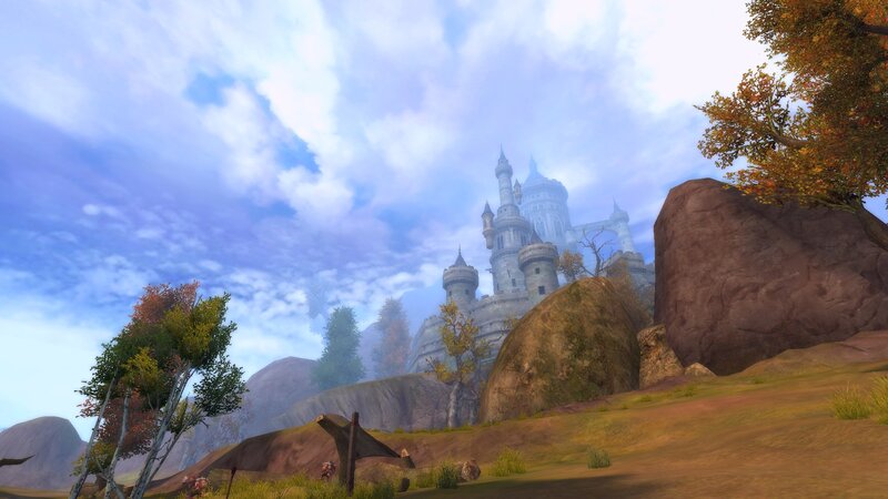 Castle on a Hill — Blue, Serene, Autumn