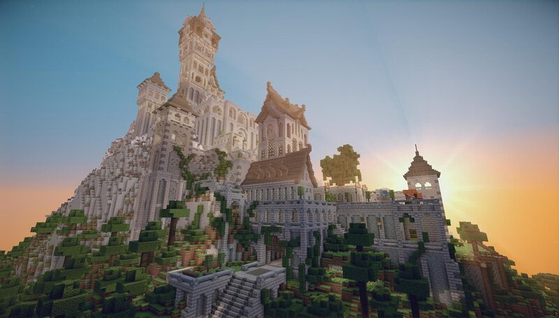 Castle on a Hill — Blue, Serene, Sunrise
