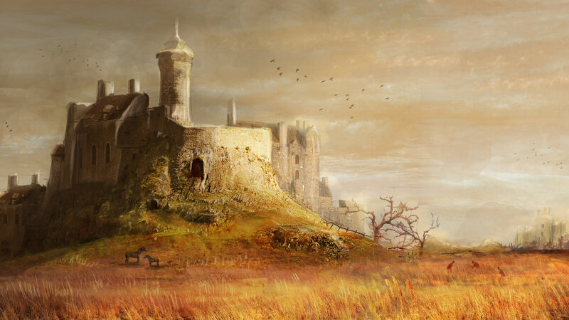 Castle on a Hill — Brown, Dramatic, Autumn