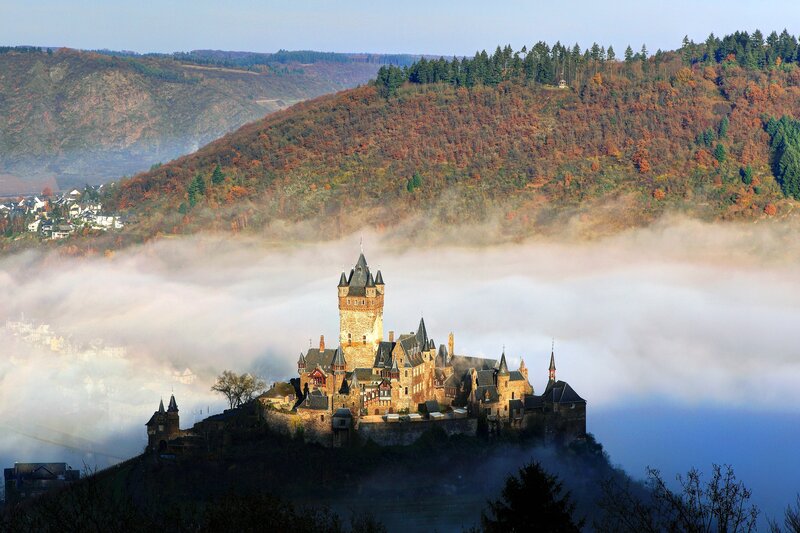 Castle on a Hill — Brown, Serene, Morning