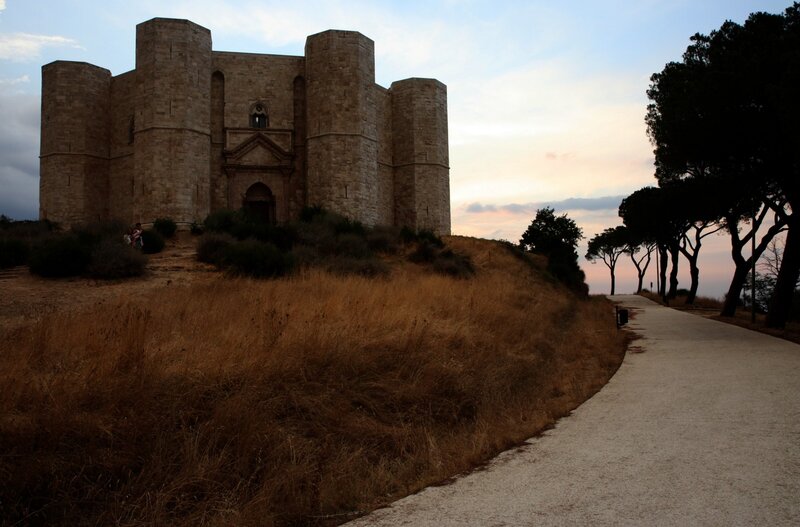 Castle on a Hill — Brown, Serene, Sunset, Photograph