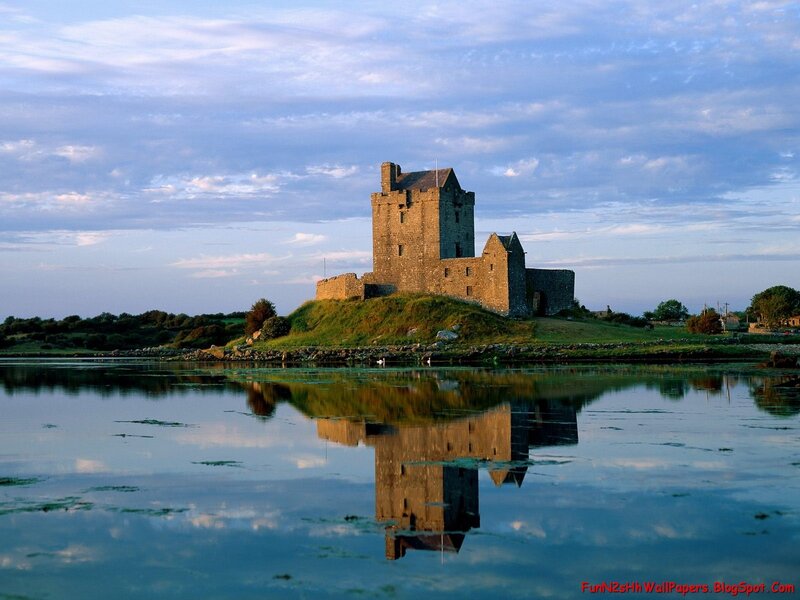 Castle on a hill by the water