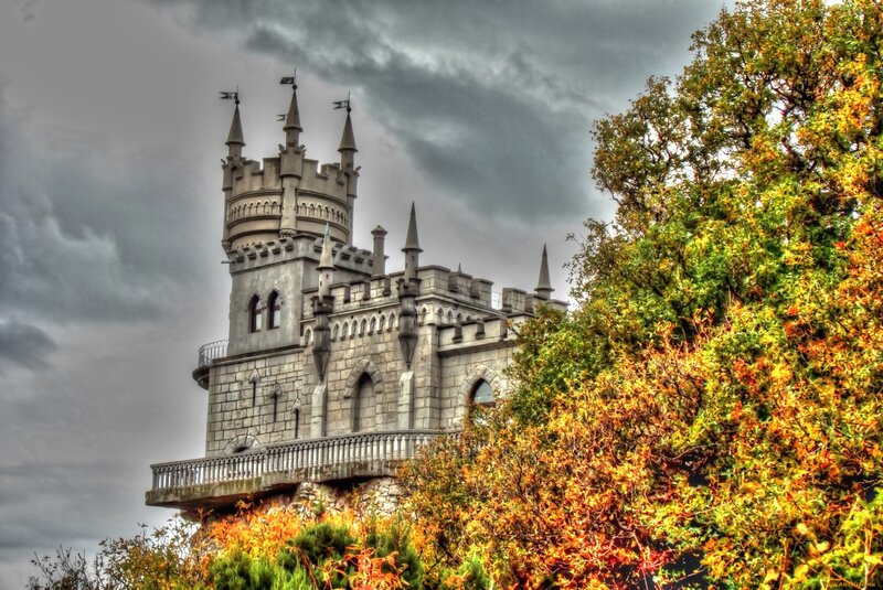 Castle on a Hill — Gray, Dramatic, Autumn