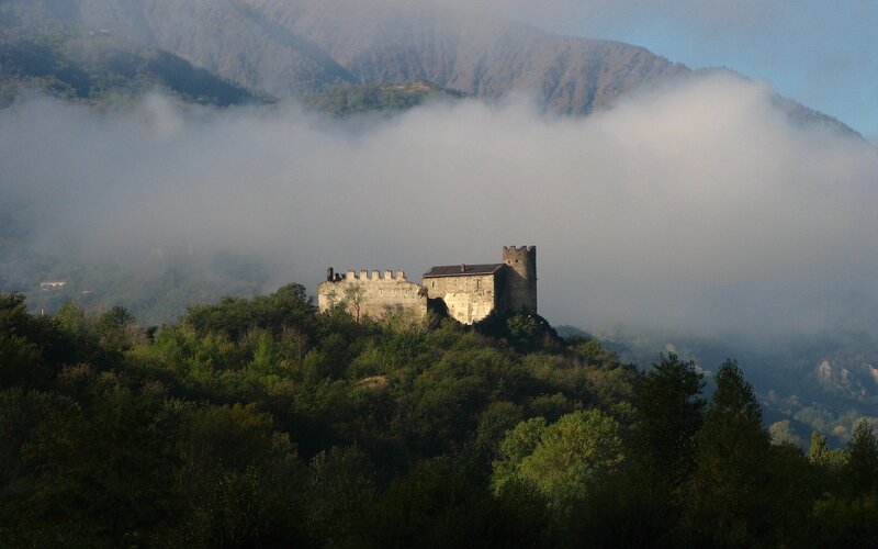 Castle on a Hill — Green, Misty