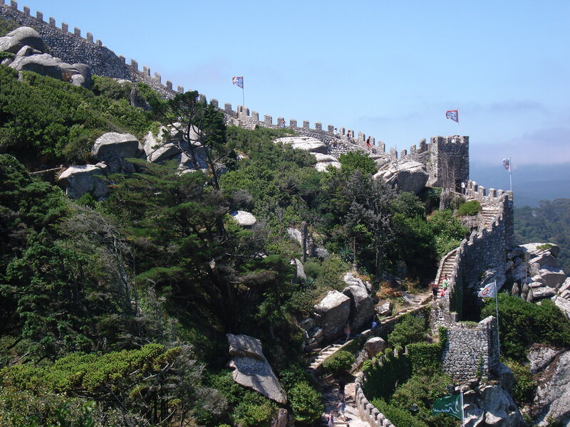 Castle on a Hill — Green, Serene, Afternoon, Photograph, Stone Walls
