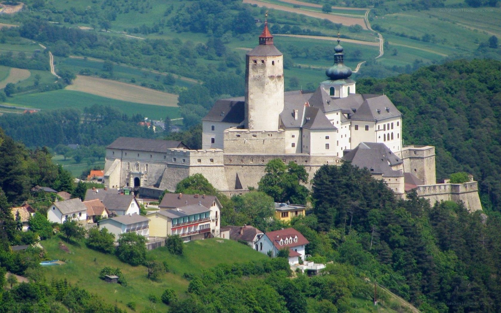 castle on a hill in Austria