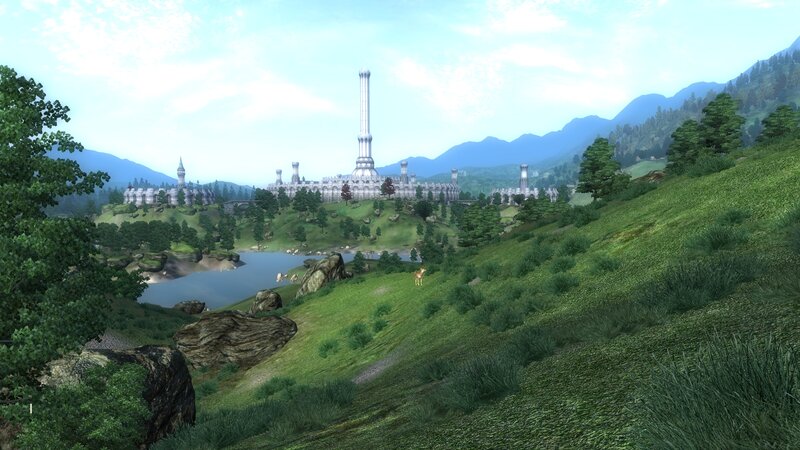 castle on a hill landscape