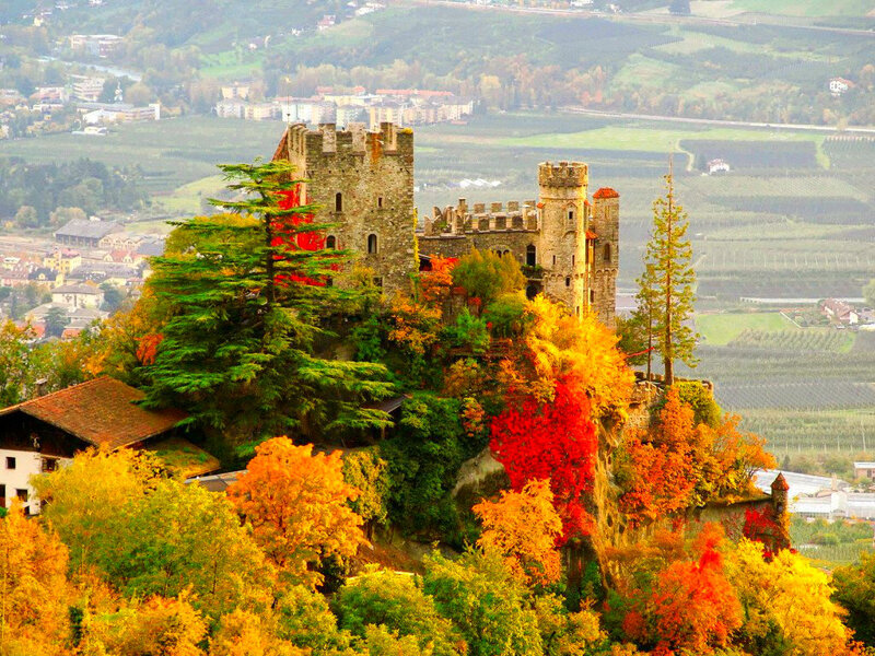Castle on a Hill — Orange, Serene, Autumn