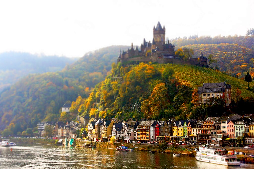 Castle on a hill overlooking a river