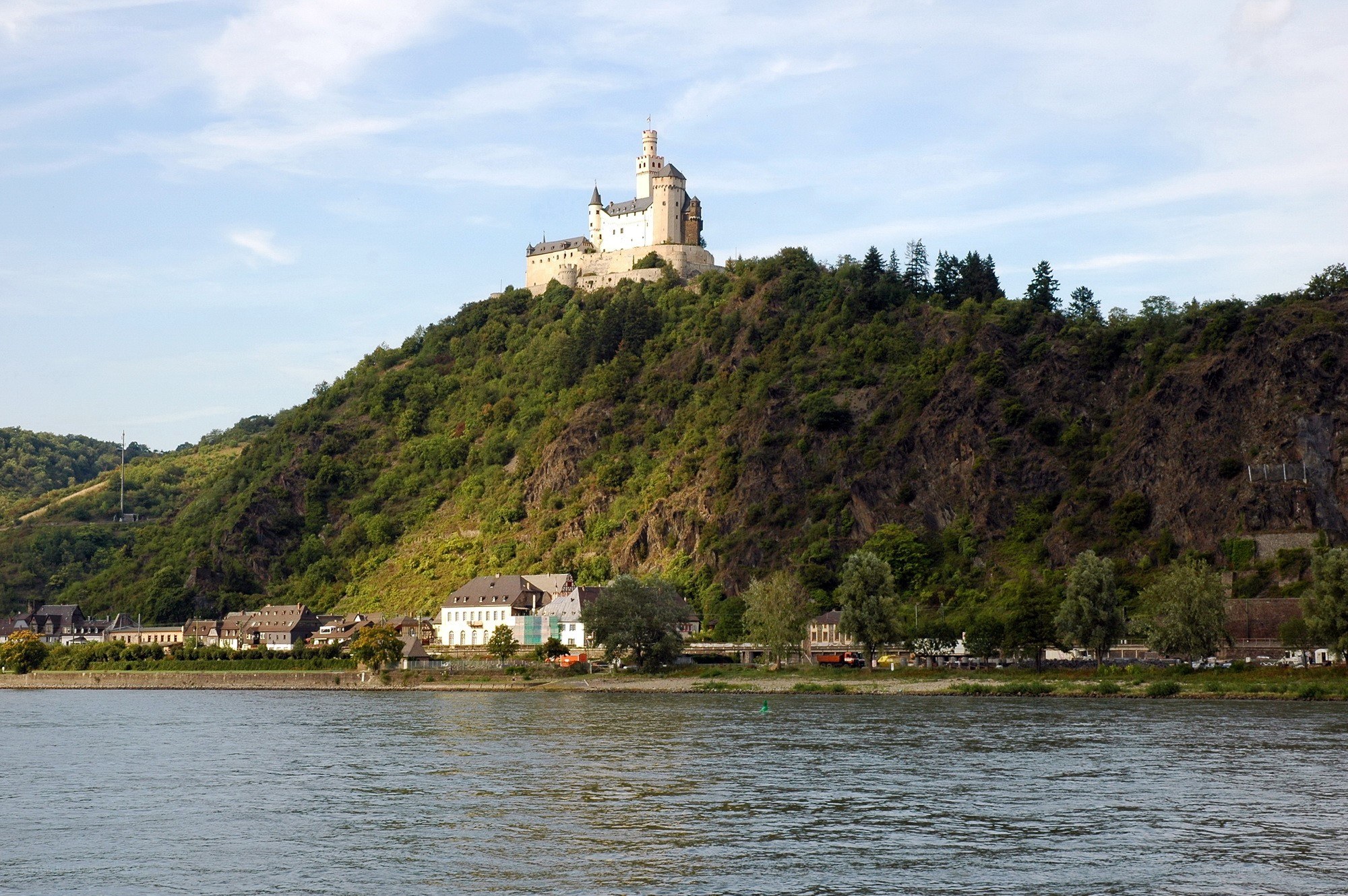 Castle on a hill overlooking river