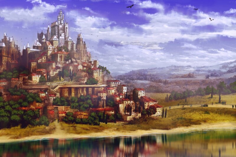 Castle on a Hill — Purple, Serene, Afternoon