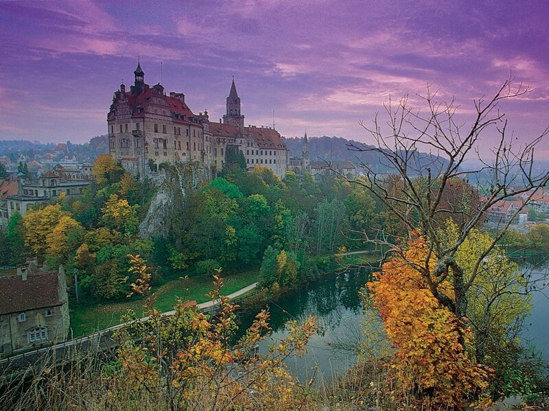 Castle on a Hill — Purple, Serene, Sunset