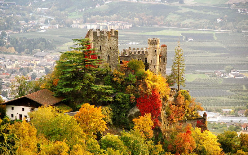 Castle on a Hill — Yellow, Serene, Autumn