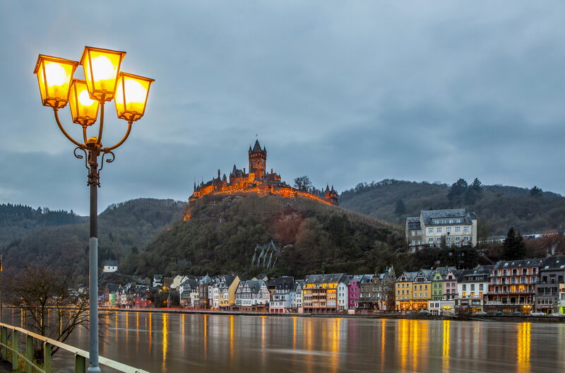 Castle on a Hill — Yellow, Serene, Night