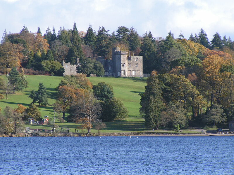 Castle on a Hillside — Blue, Serene