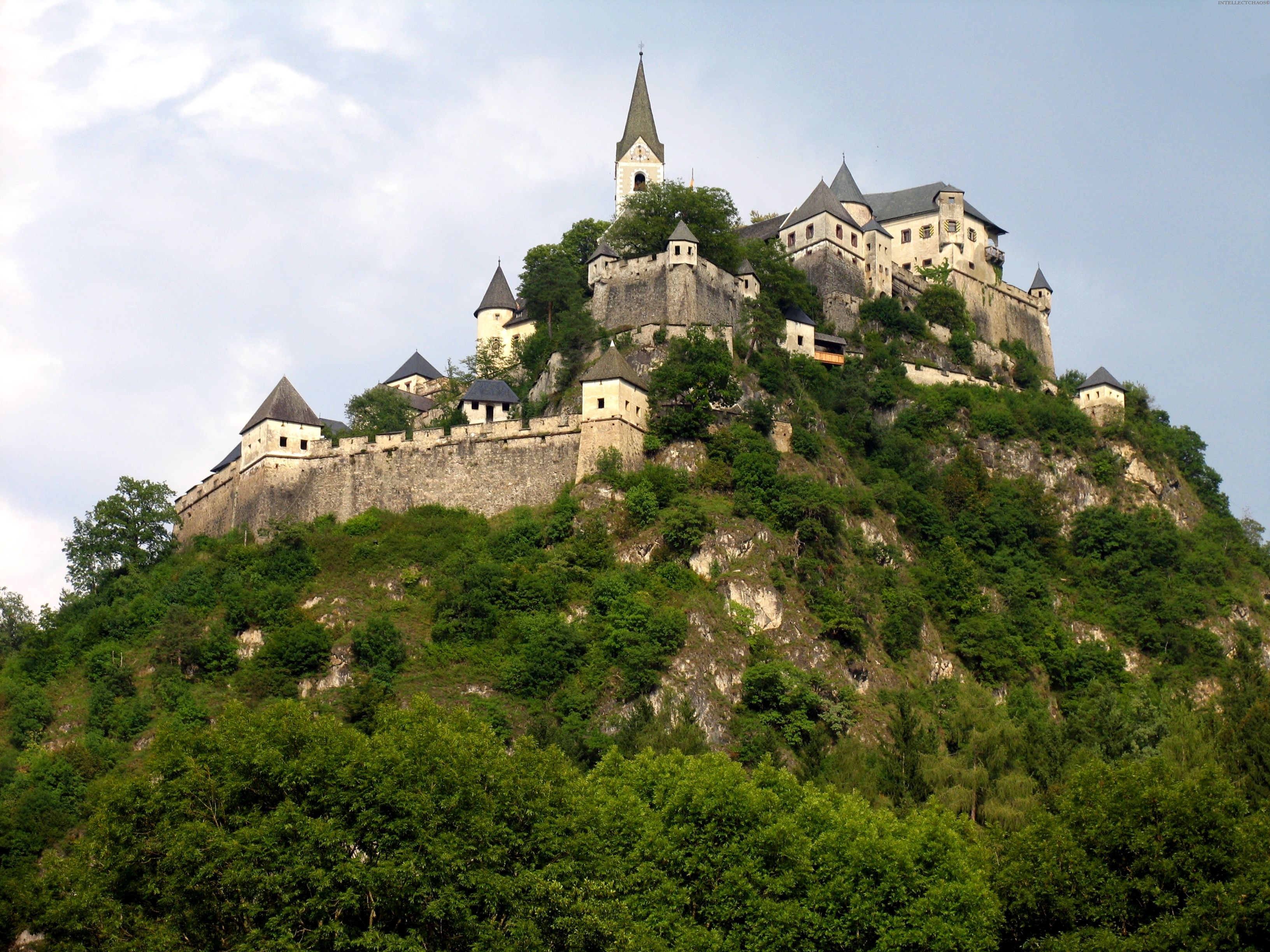 castle on a hilltop