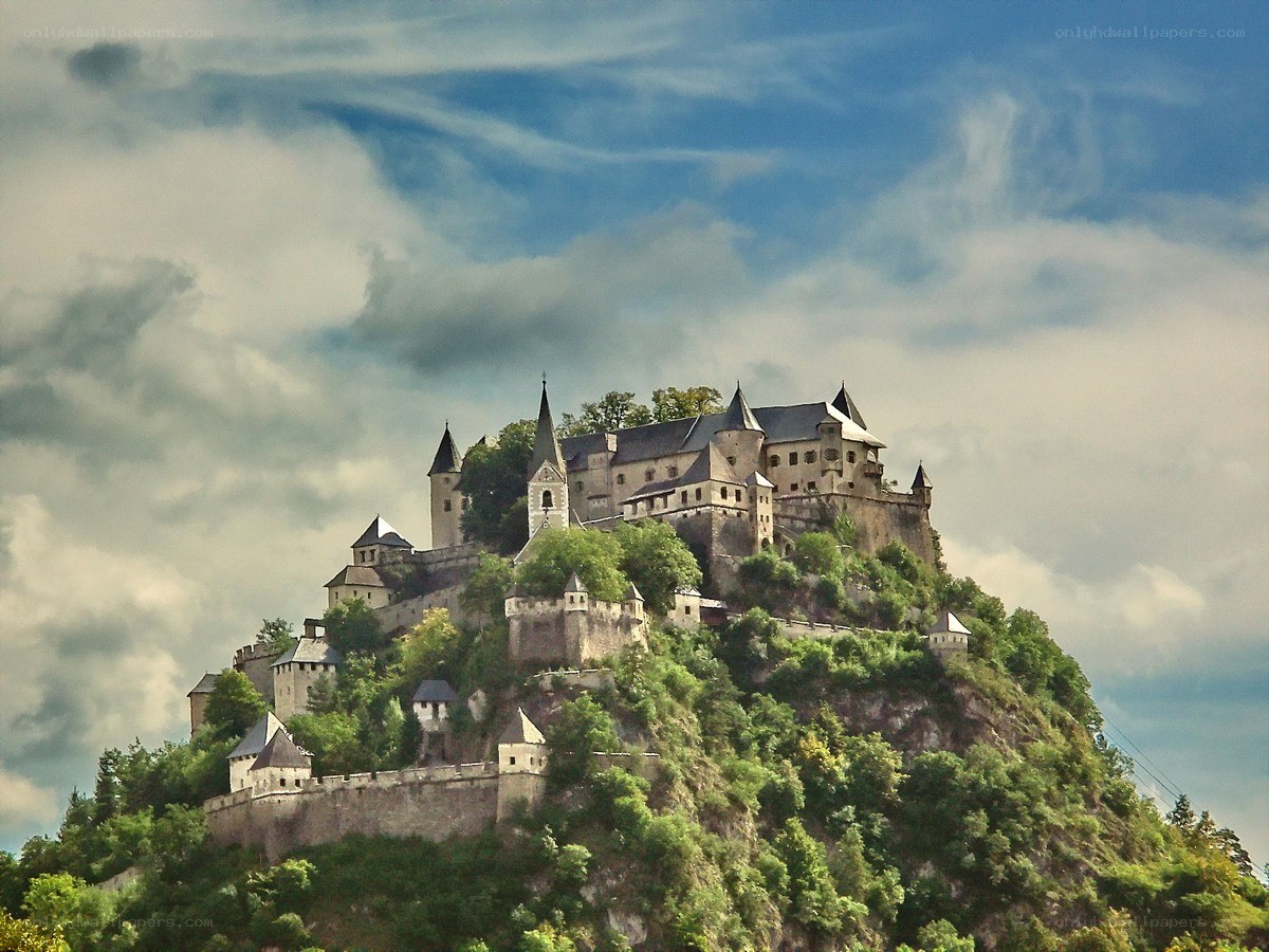 castle on a hilltop
