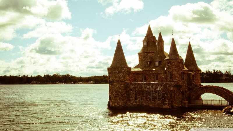 castle on a lake