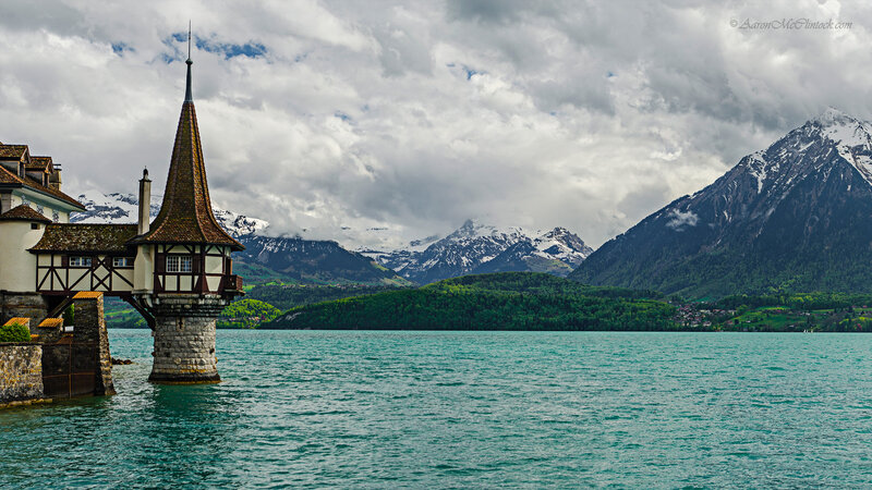 Castle on a Lake — Blue, Dramatic, Spring