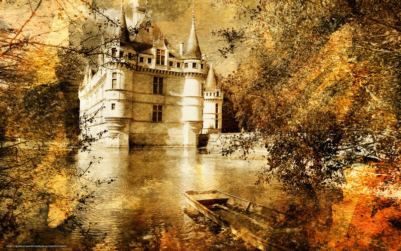 Castle on a Lake — Brown