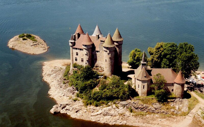 Castle on a lake island