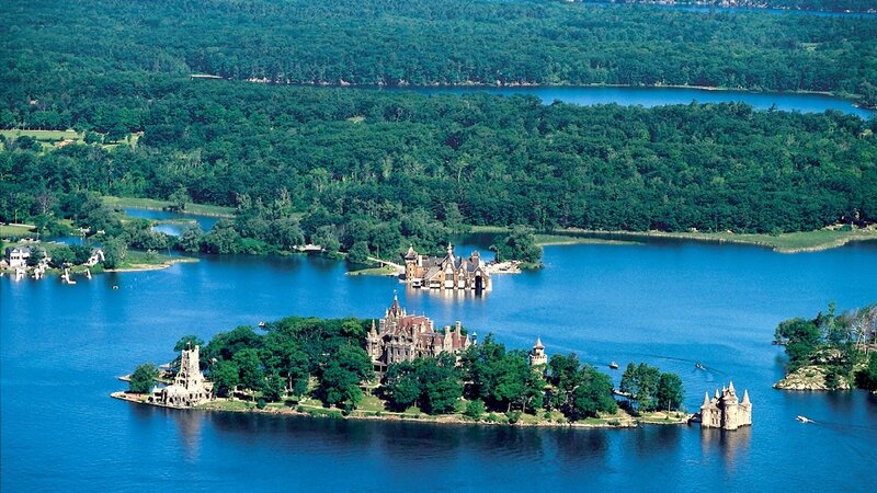 castle on a lake island