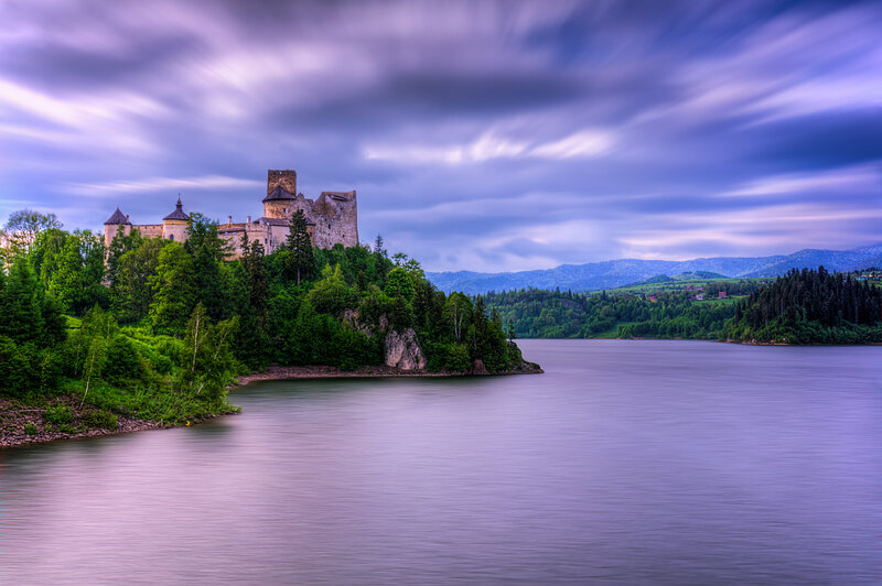 Castle on a Lake Island — Purple