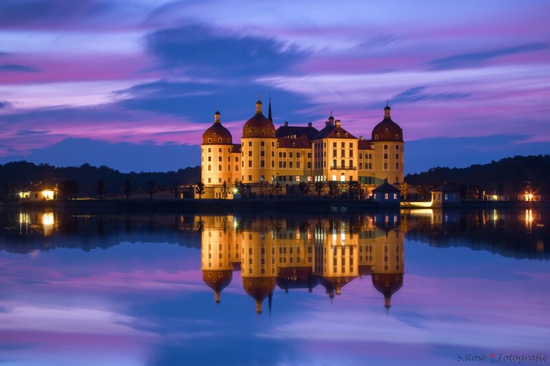 Castle on a Lake — Purple, Serene