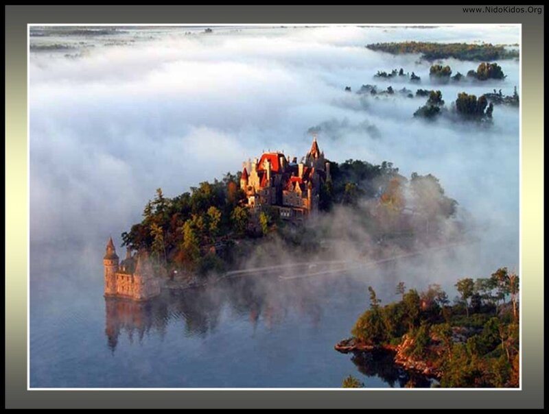 Castle on a misty island