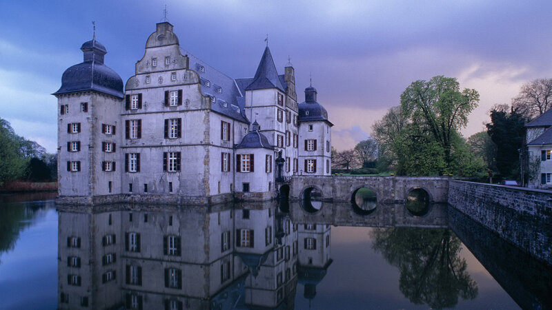 Castle on a Moat — Blue, Serene