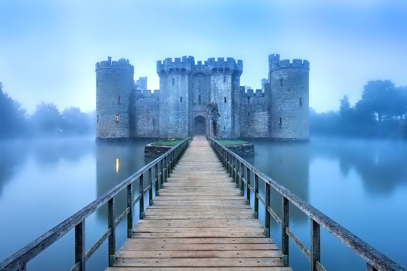Castle on a Moat — Blue