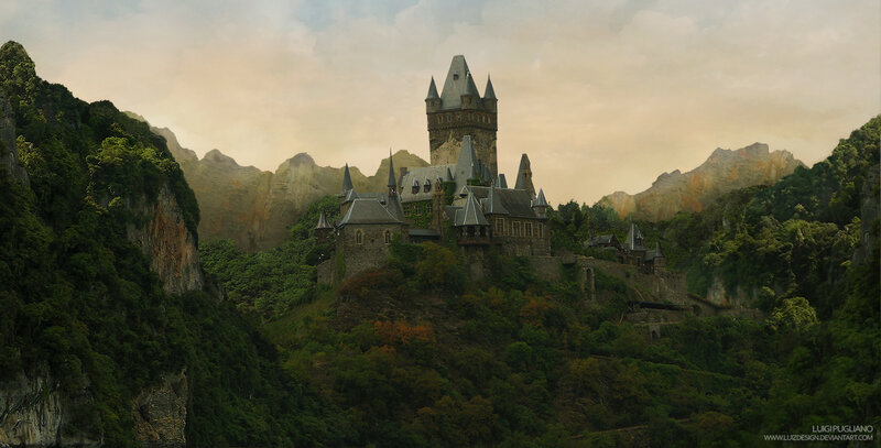 castle on a mountain