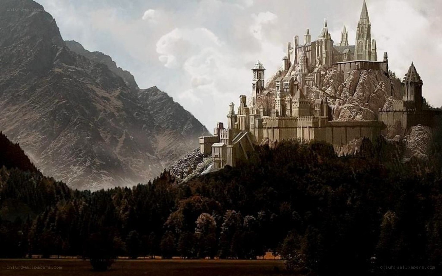 castle on a mountain