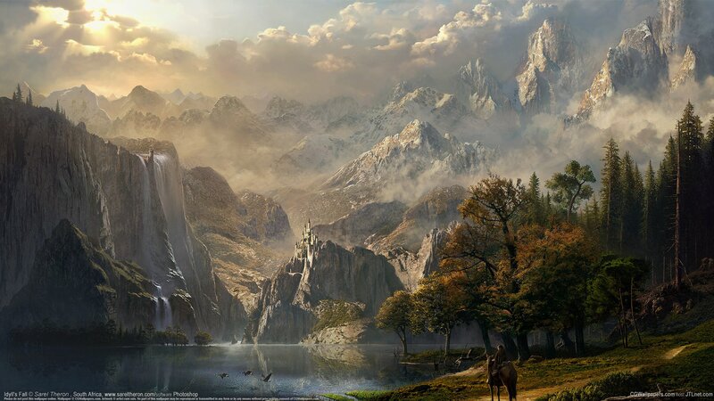 Castle on a Mountain — Blue, Dramatic, Afternoon