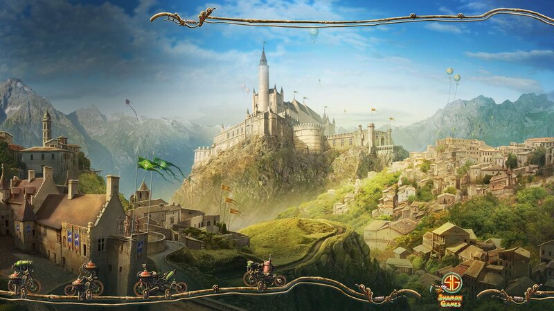 Castle on a Mountain — Blue, Serene