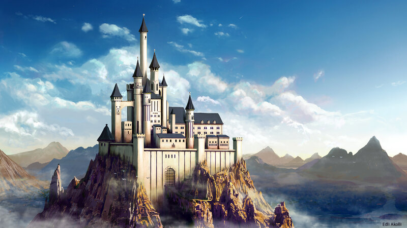 Castle on a Mountain — Blue