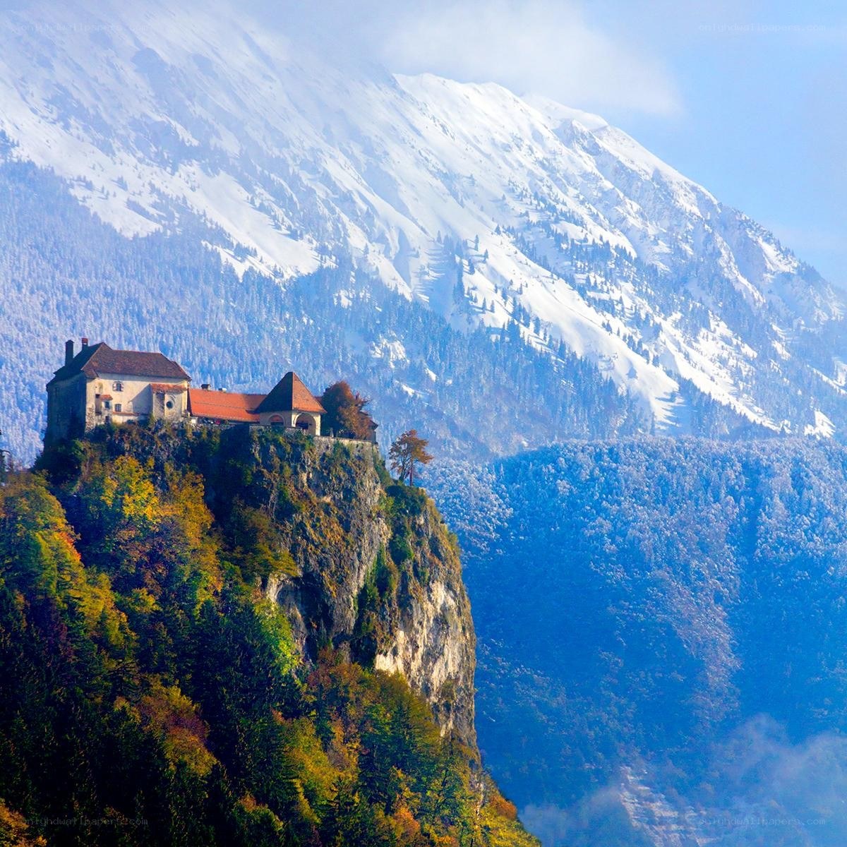 Castle on a mountain cliff