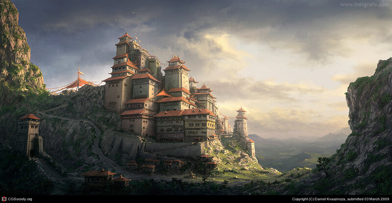 Castle on a Mountain — Gray